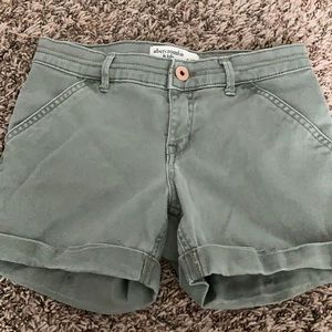 army green abercrombie kids shorts